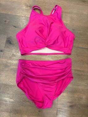 Kona Sol Hot Pink Two-Piece Swim Set